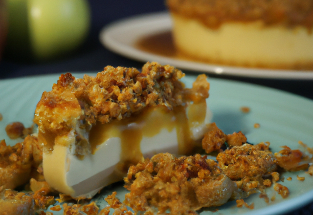 Crumble Cheesecake aux Pommes Caramel