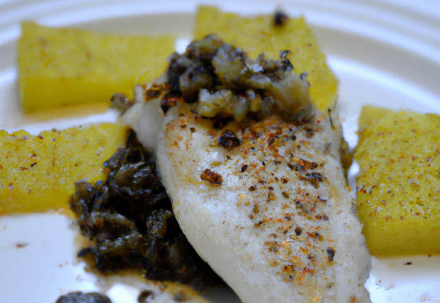 Filet de turbot en tapenade aux arômes de chicorée