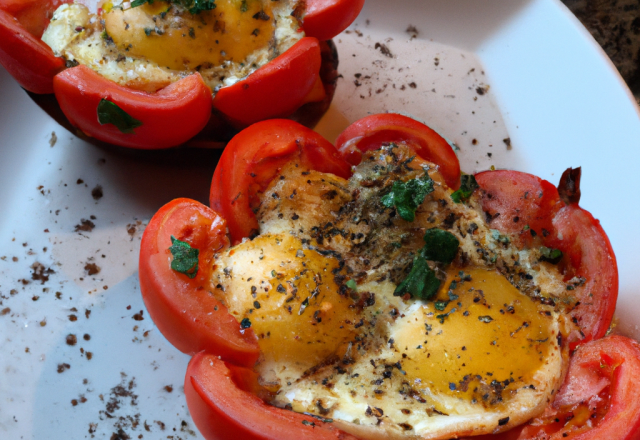 Œufs en coque de tomates