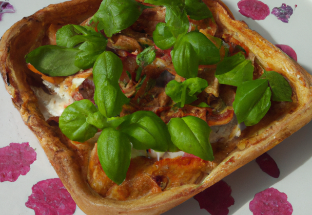 Tarte fine aux rougets et basilic