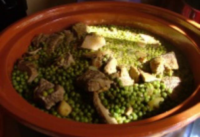 Tajine de veau aux petits pois