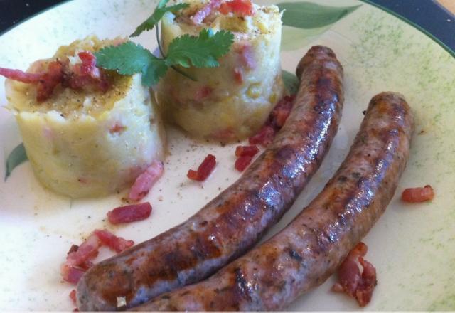 Chou frisé et saucisses aux herbes