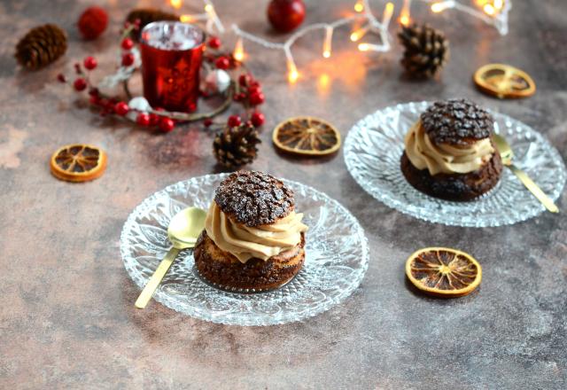 Choux craquelin au praliné et au chocolat