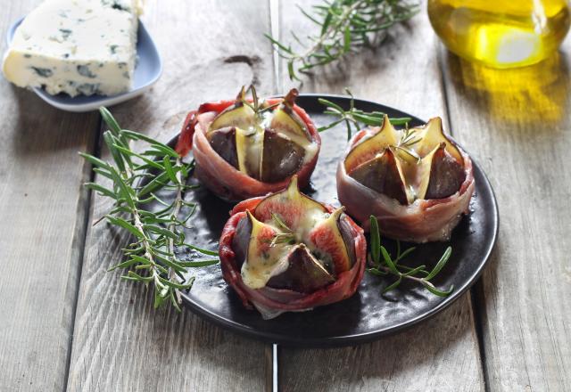 Figues rôties à la fourme d'Ambert