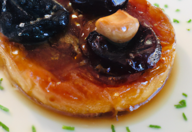 Tatin montagnard aux pruneaux et au roquefort