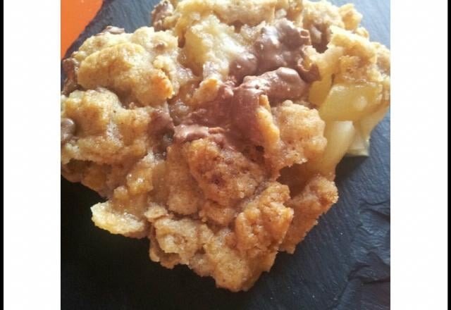 Crumble aux poires et au toblerone