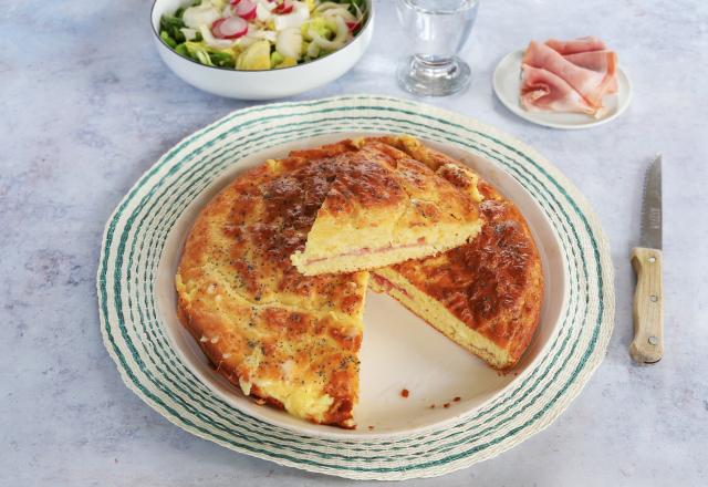 Focaccia-cake au jambon et au reblochon