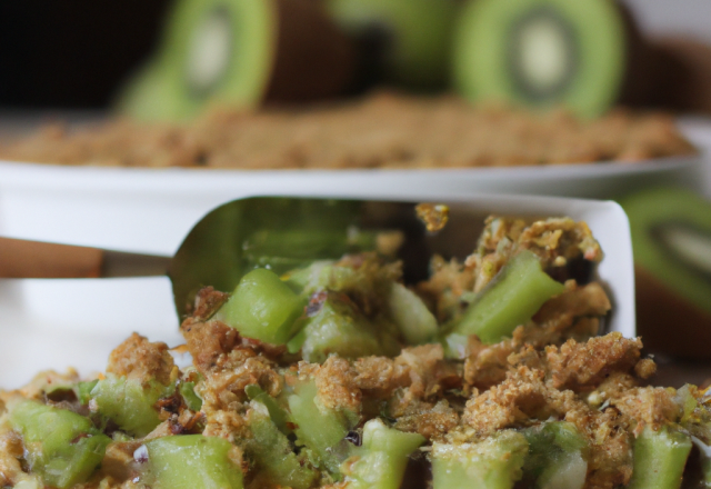 Crumble aux kiwis et au miel