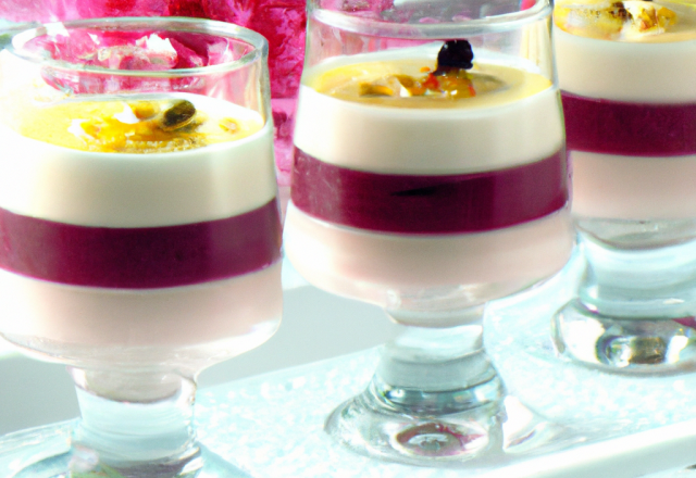 Verrines de mousse de confiture de lait