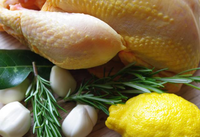 Poulet confit au citron