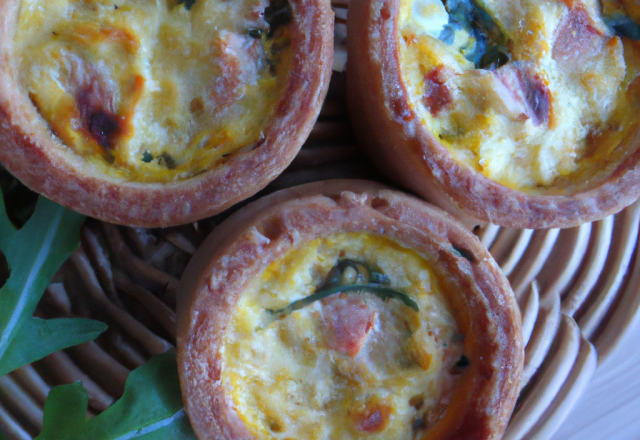 Mini-quiche sans pâte au thon et fines herbes