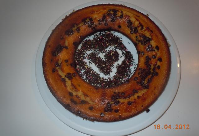 Gâteau à la noix de coco et aux pépites de chocolat