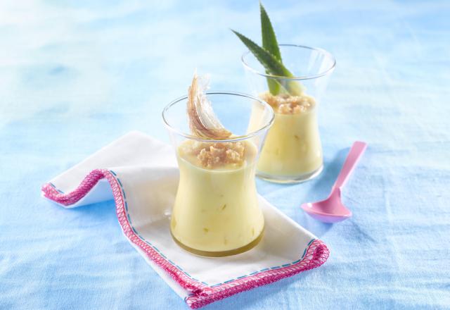 Crème aillée et vanillée à l'ananas