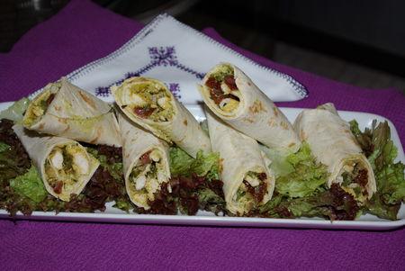 Roulés au poulet (mini wraps)