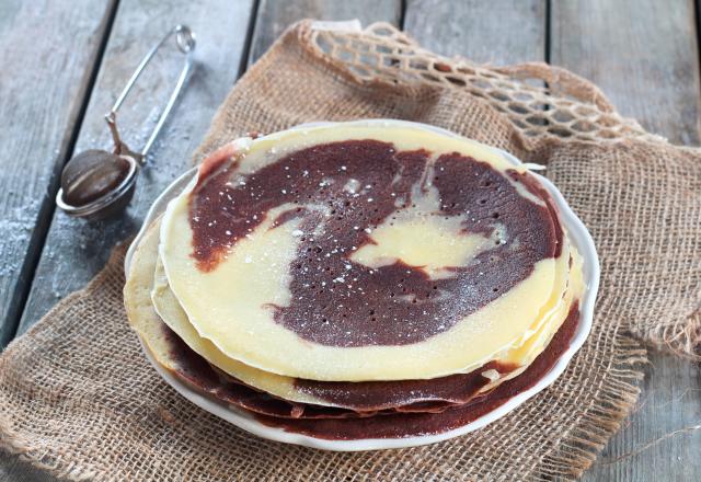 Les crêpes marbrées chocolat-vanille : la recette qui va épater tout le monde à la Chandeleur