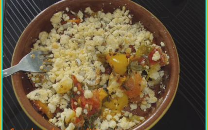 Crumble de légumes maison au beurre de cacahuètes