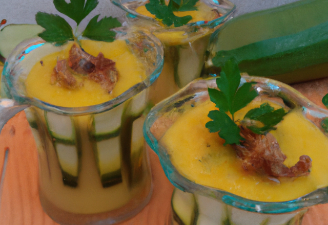 Courgettes fondantes en verrine