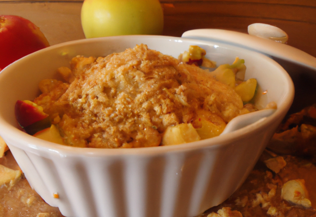 Crumble aux pommes rapide