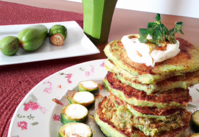 Pancakes de courgettes et brousse