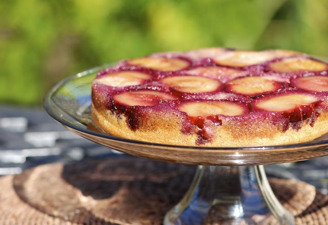 Gâteau renversé aux quetsches