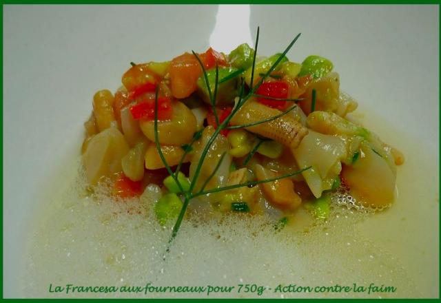 Tartare de couteaux et son espuma au fenouil sauvage