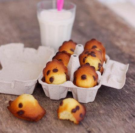 Madeleines aux pépites de chocolat