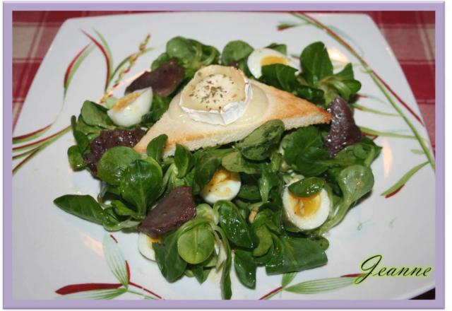 Salade de chèvre chaud et gésiers confits