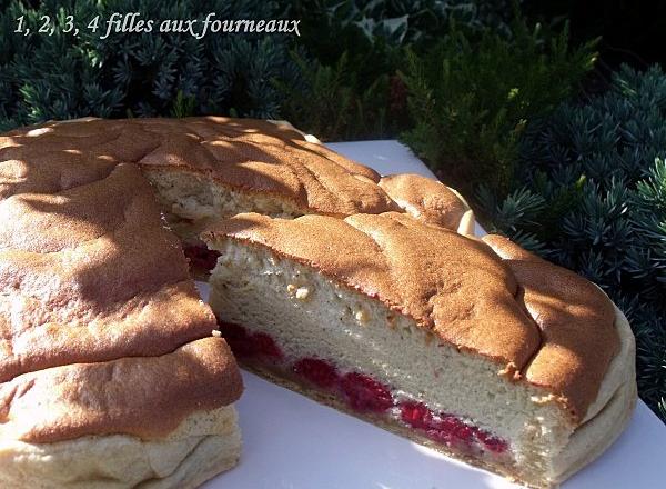 Tarte soufflée aux framboises