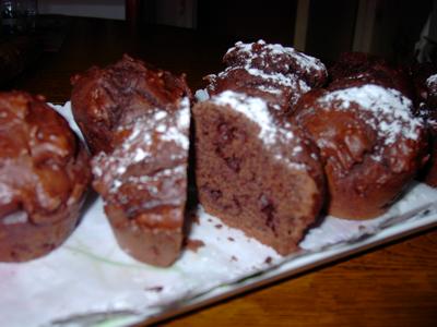 Muffins cacao amer et pépites