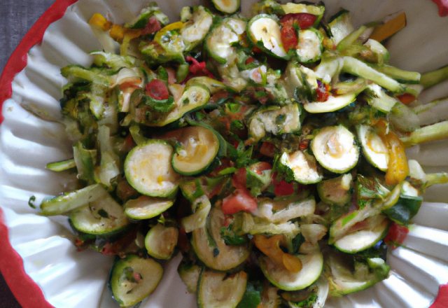 Salade de courgettes savoureuse