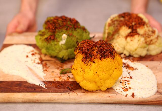 Chou-fleur rôti au Dukkah maison, yaourt au lait de brebis