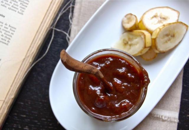 Confiture de bananes au chocolat