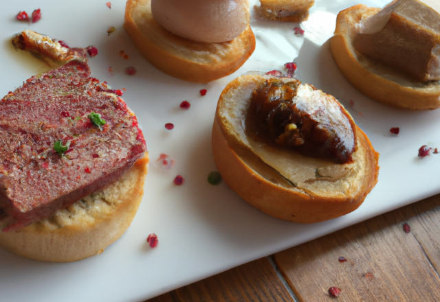 Les tapas de foie gras et magret traditionnels