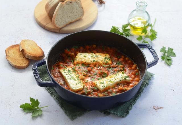 Feta rôtie aux pois chiches