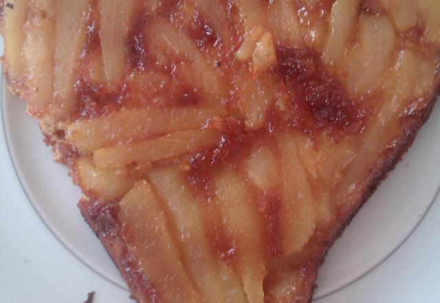 Gâteau aux poires et caramel