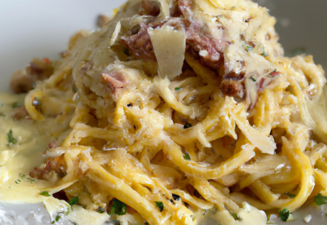 Carbonara d'agneau au parmesan