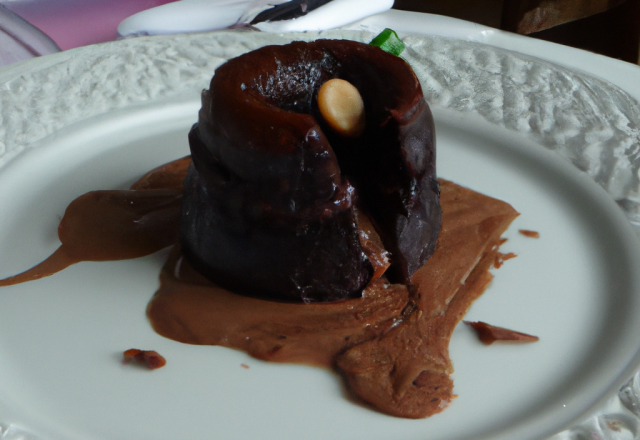 Fondant au chocolat à la crème de marrons