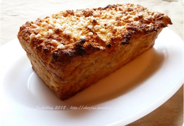 Gâteau de pain perdu, pomme et cannelle