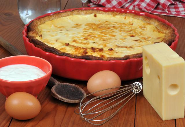 Tarte au fromage râpé et crème fraîche