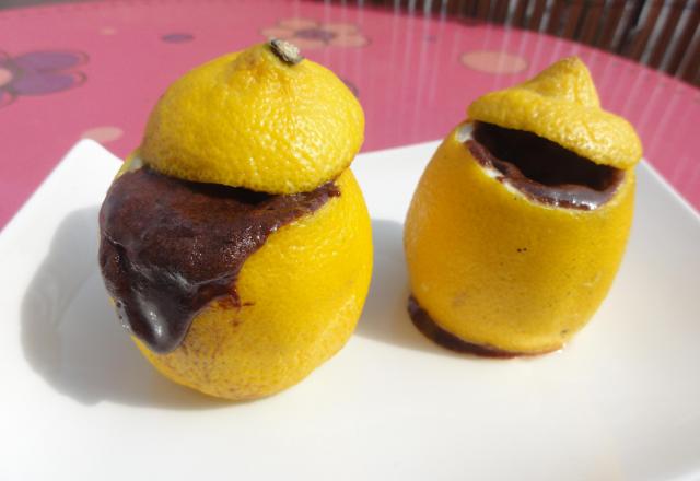 Douceur de chocolat cuit dans un citron