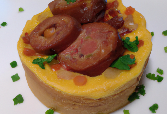 Flan d'andouille au Maroilles