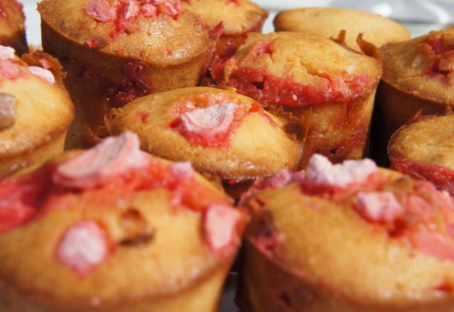 Muffins aux pralines roses rapides