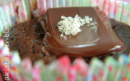 Cupcakes fondants au chocolat Mocha à la fleur de sel de Guérande