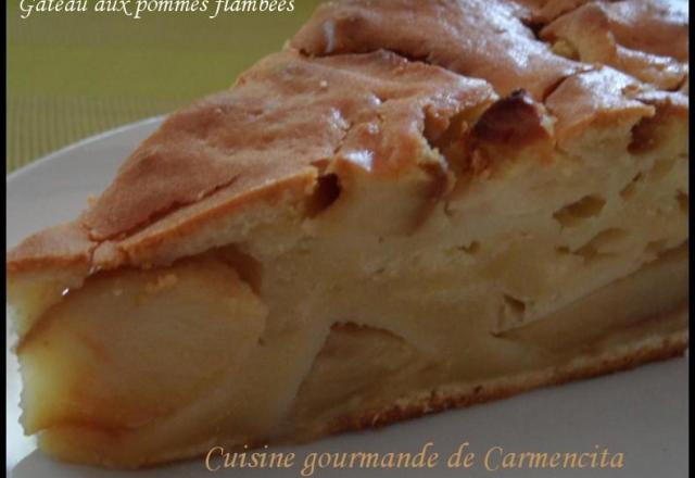 Gâteau aux pommes flambées