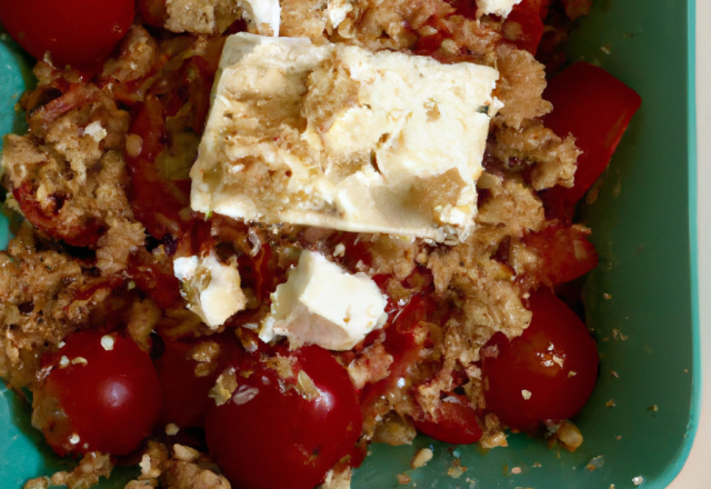 Crumble à la tomate et feta