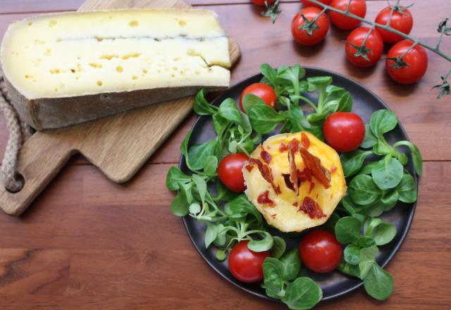 Mini flans de courge butternut au Morbier