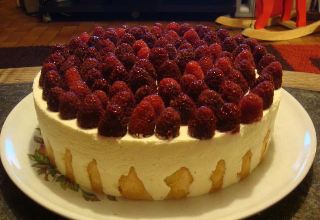 Bavarois à la vanille et aux framboises