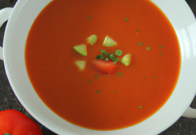 Soupe de tomates aux pommes