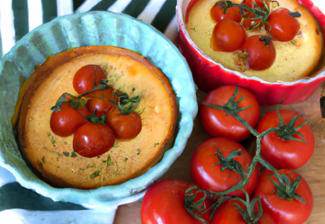 Flan de tomates au chèvre maison