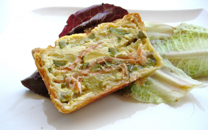 Pâté en croûte saumon courgettes